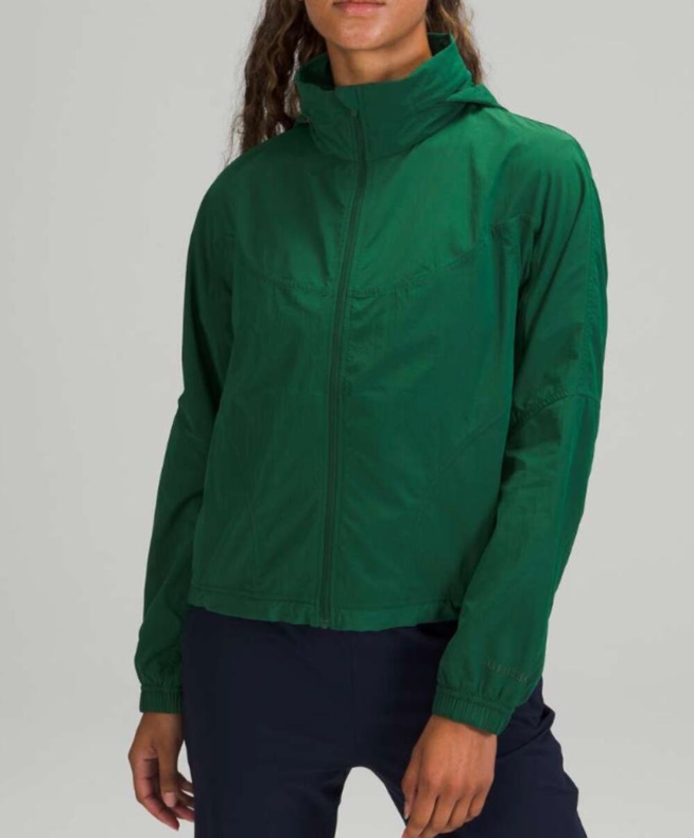 461 - Lululemon Lightweight Hooded Jacket in Everglade Green Sz 6
